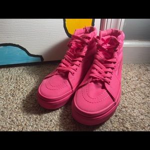 Pink high top vans